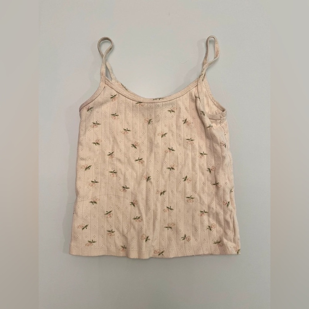 beige floral brandy melville cami